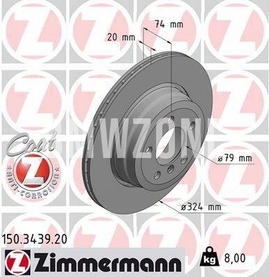 Rear brake disc (324x20mm)