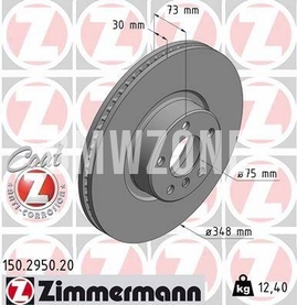 Front right brake disc (348x30mm)
