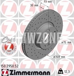 Front right brake disc (348x30mm) perforated