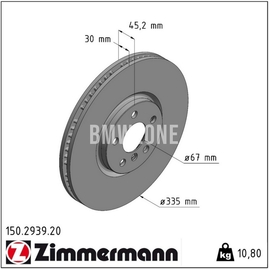 Front brake disc (335x30mm)