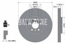 Front brake disc (335x30mm)