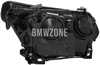 Headlight Halogen left E60/E61 H7+H7 with leveling motor