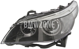 Headlight Bi-Xenon left E60/E60 M5/E61 D1S+H7 non adaptive