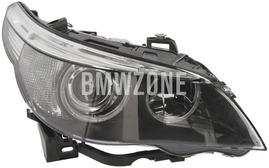 Headlight Bi-Xenon right E60/E60 M5/E61 D1S+H7 non adaptive