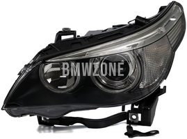 Headlight Bi-Xenon left E60/E60 M5/E61 D1S+H7 non adaptive