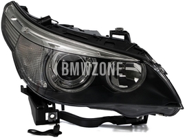Headlight Bi-Xenon right E60/E60 M5/E61 D1S+H7 non adaptive