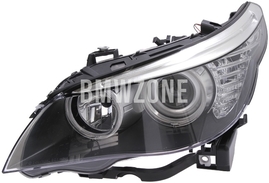 Headlight Halogen left E60 LCI/E61 LCI/E61 LCI M5 H7+H7 with leveling motor