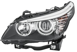 Headlight Halogen left E60 LCI/E61 LCI/E61 LCI M5 H7+H7 with leveling motor