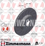 Rear left brake disc (370x24mm) M-Performance perforated