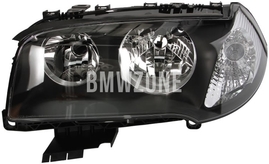 Headlight Halogen left X3 E83 H7+H7 with leveling motor // white turn signal