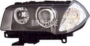 Headlight Bi-Xenon left X3 E83 D2S+H7 non adaptive // white turn signal
