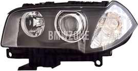 Headlight Bi-Xenon left X3 E83 D2S+H7 non adaptive // white turn signal