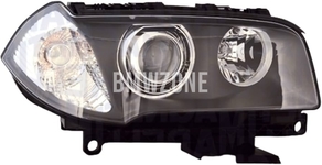 Headlight Bi-Xenon right X3 E83 D2S+H7 non adaptive // white turn signal