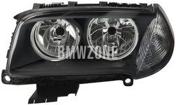 Headlight Halogen left X3 E83 LCI H7+H7 with leveling motor // white turn signal