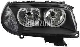 Headlight Halogen right X3 E83 LCI H7+H7 with leveling motor // white turn signal