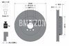Front brake disc (348x30mm)