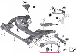Front control arm right front Fx series 5 GT,7