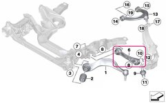 Front control arm xDrive left rear Fx series 5 GT,7
