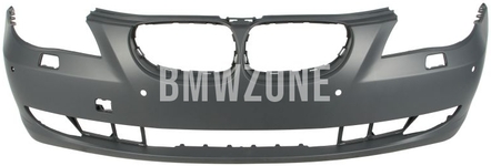 Front standard bumper E60 LCI/E61 LCI with holes for washers, with holes for parking sensors