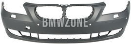 Front standard bumper E60 LCI/E61 LCI with holes for washers, with holes for parking sensors