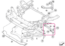 Front control arm left rear X5 E70, X6 E71
