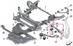 Front control arm left rear X5 F15, X6 F16