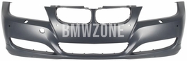 Front standard bumper E90 LCI/E91 LCI with holes for washers, with holes for parking sensors