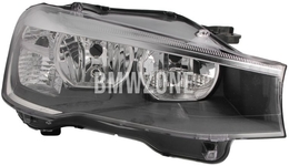 Headlight Halogen right X3 F25, X4 F26 H7+H7 with leveling motor