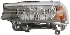 Headlight Halogen left X3 F25, X4 F26 H7+H7 with leveling motor
