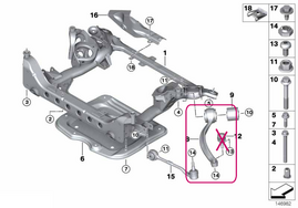 Front control arm xDrive right rear Ex series 3, X1 E84