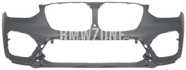Front standard bumper X3 G01 with holes for parking sensors, with hole for camera